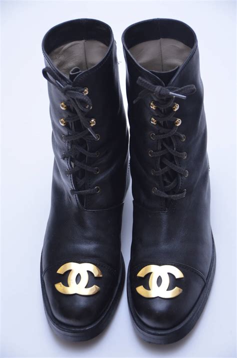 new chanel combat boots|vintage Chanel combat boots.